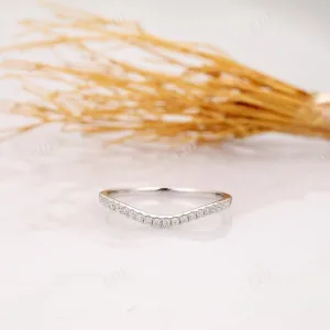 0.19CTW Diamond Curved Matching Wedding Band