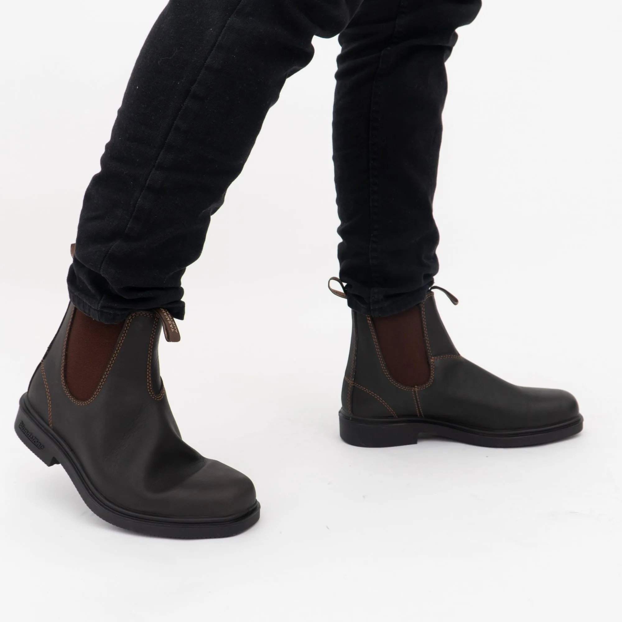 062 Unisex Leather Chelsea Boots Stout Brown