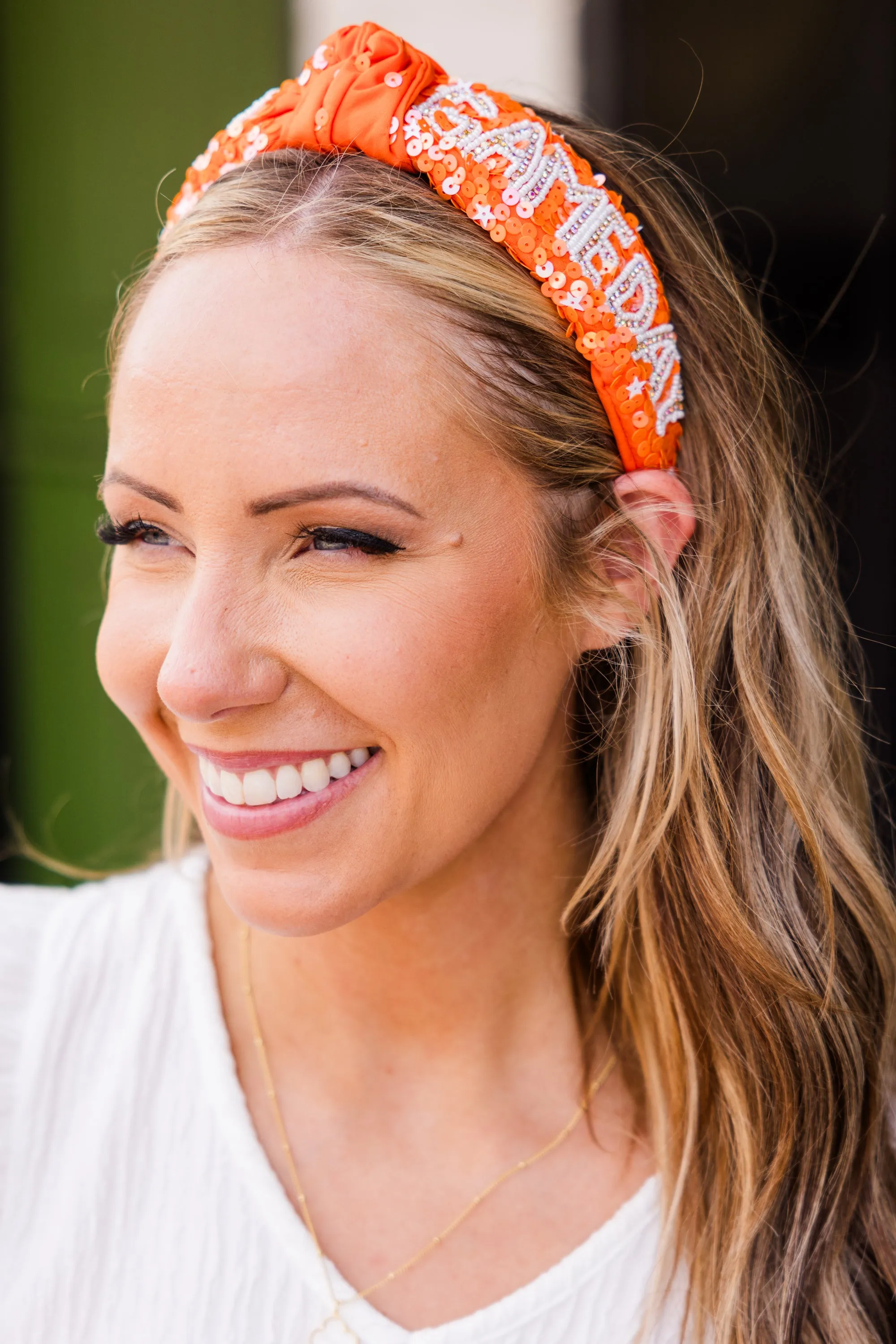 A Win Is A Win Headband, Orange-White