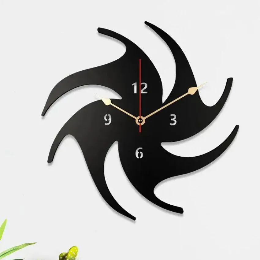 Abstract Volleyball Design Wooden Wall Clock