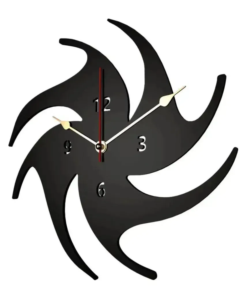 Abstract Volleyball Design Wooden Wall Clock