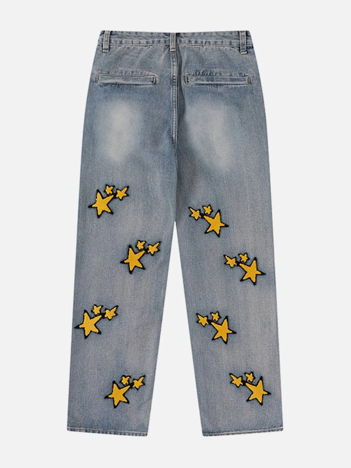 AlanBalen® - Flocked Star Jeans