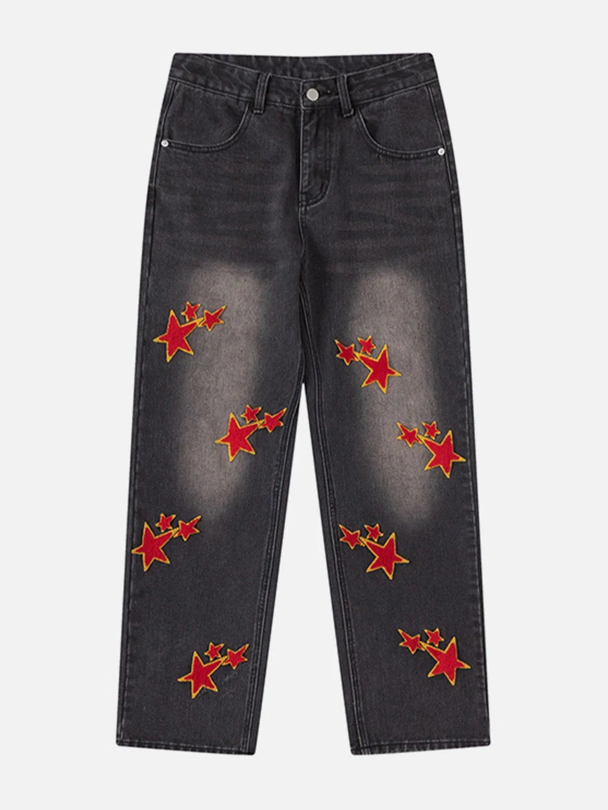 AlanBalen® - Flocked Star Jeans