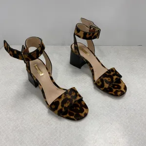 Animal Print Sandals Heels Block Louise Et Cie, Size 7