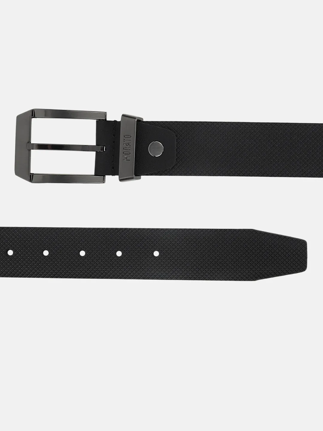 Antony Morato Men Black Solid Tang Closure Belt