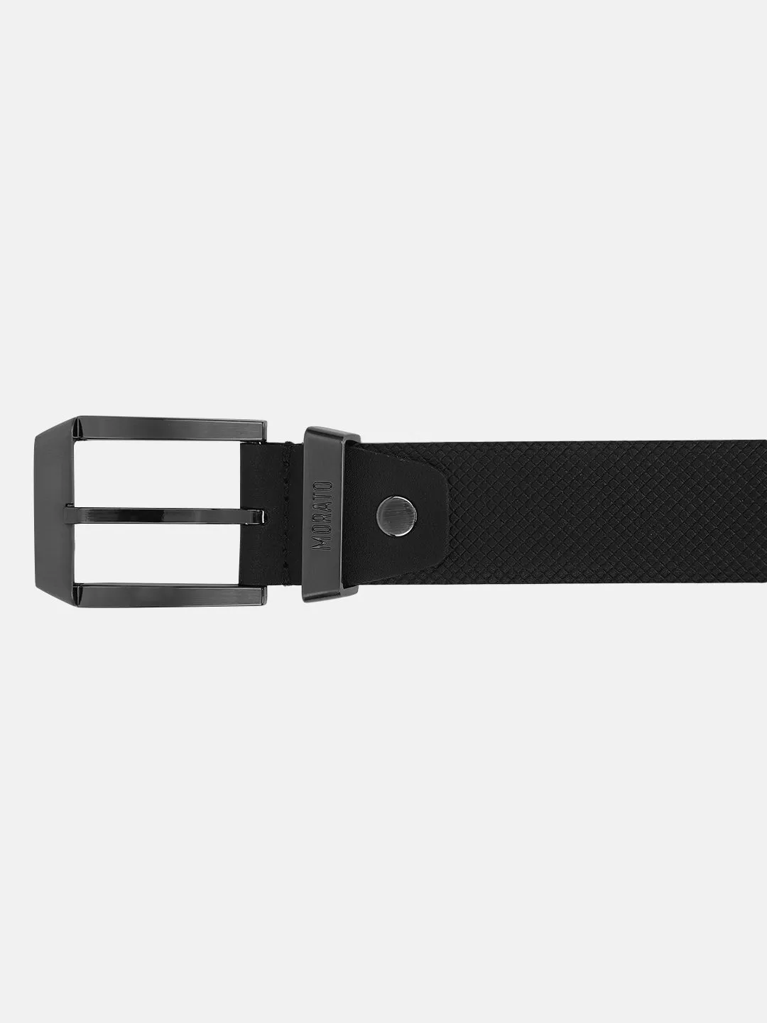 Antony Morato Men Black Solid Tang Closure Belt