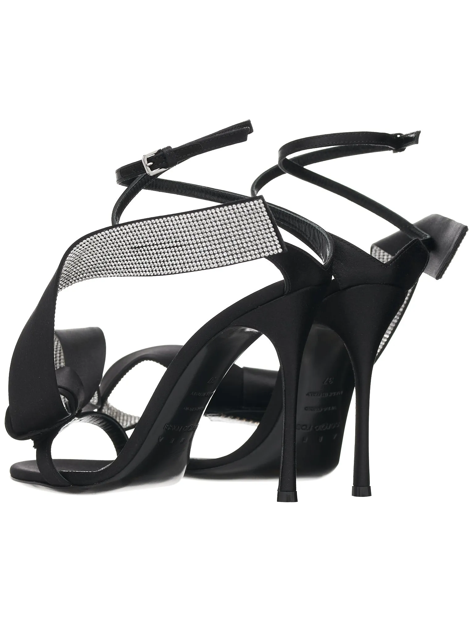 AREA Marquise Sandal Heels (B03370-MFI912-1000-110-NERO-CR)