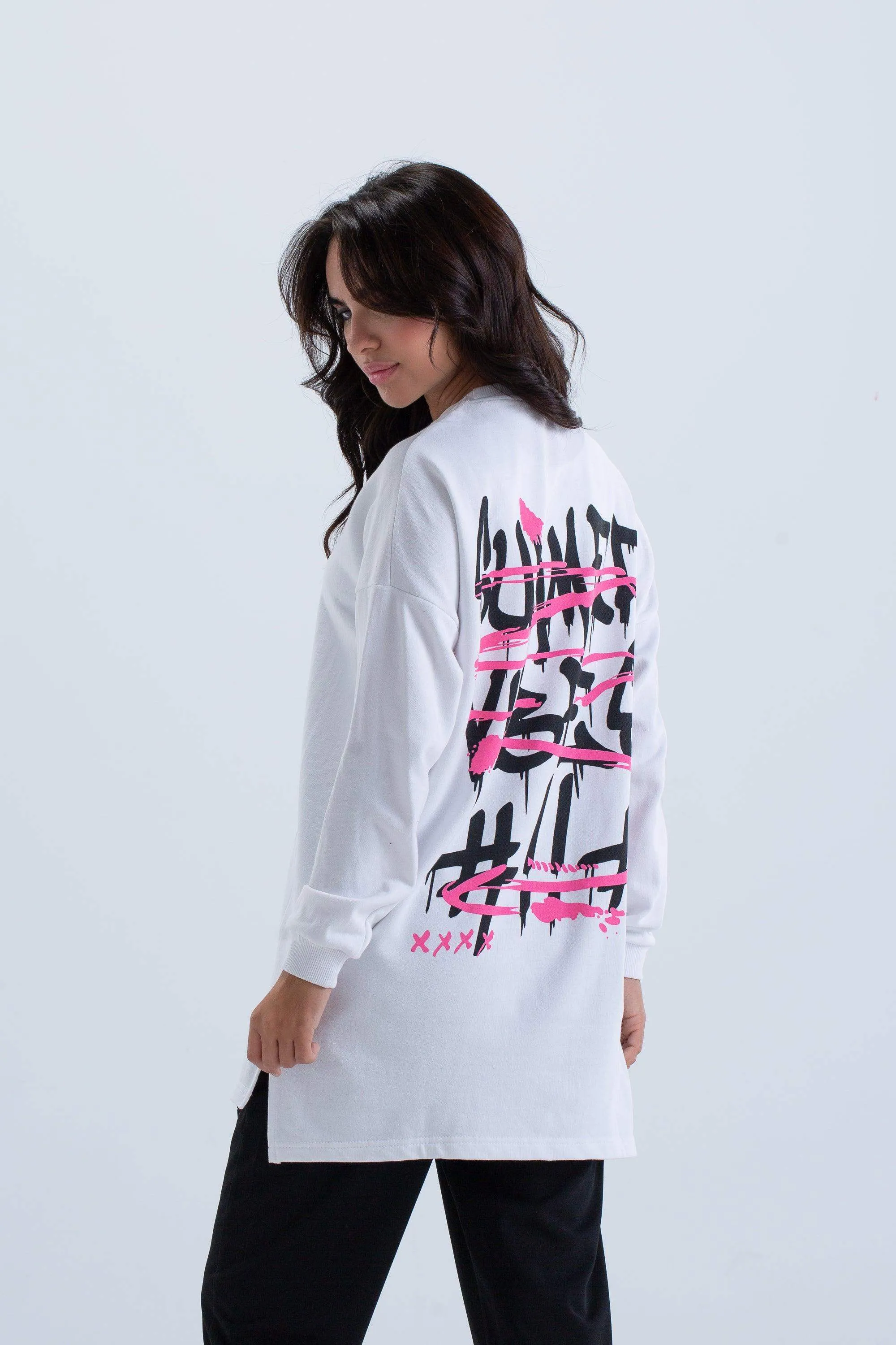 Back Printed Lounge Sweatshirt