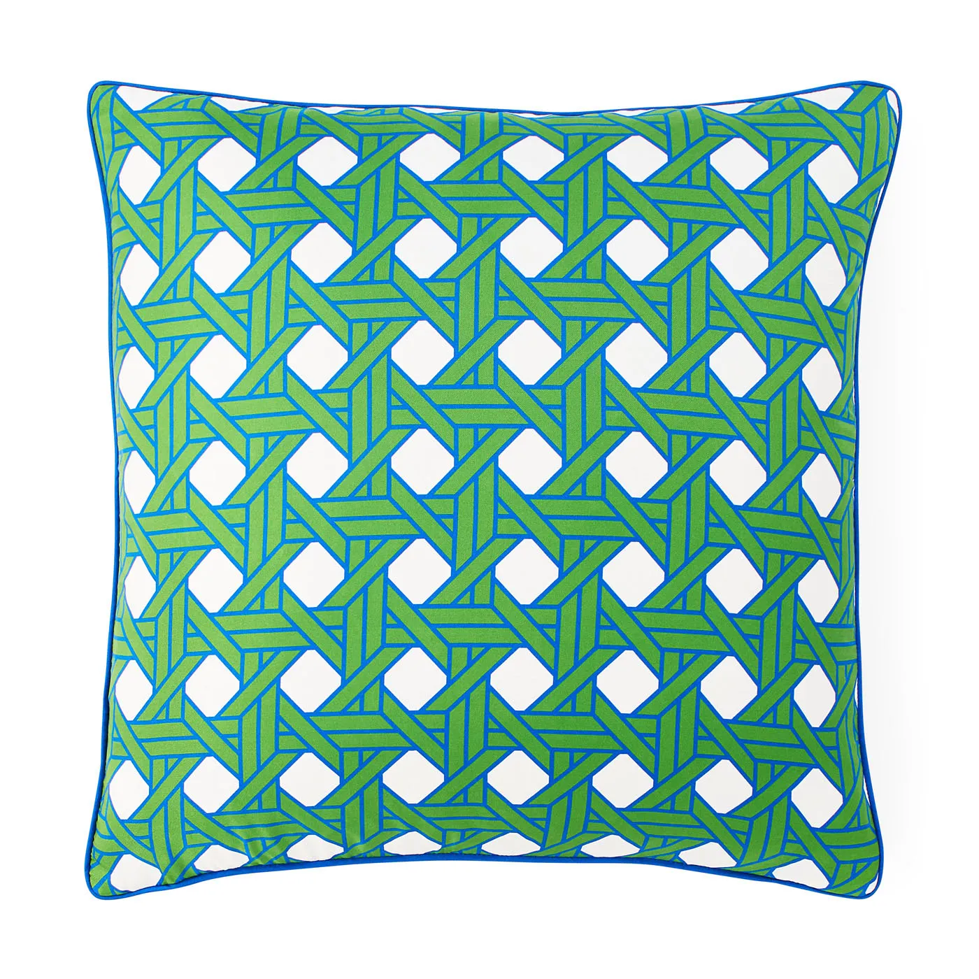 Basketweave Green Pillow