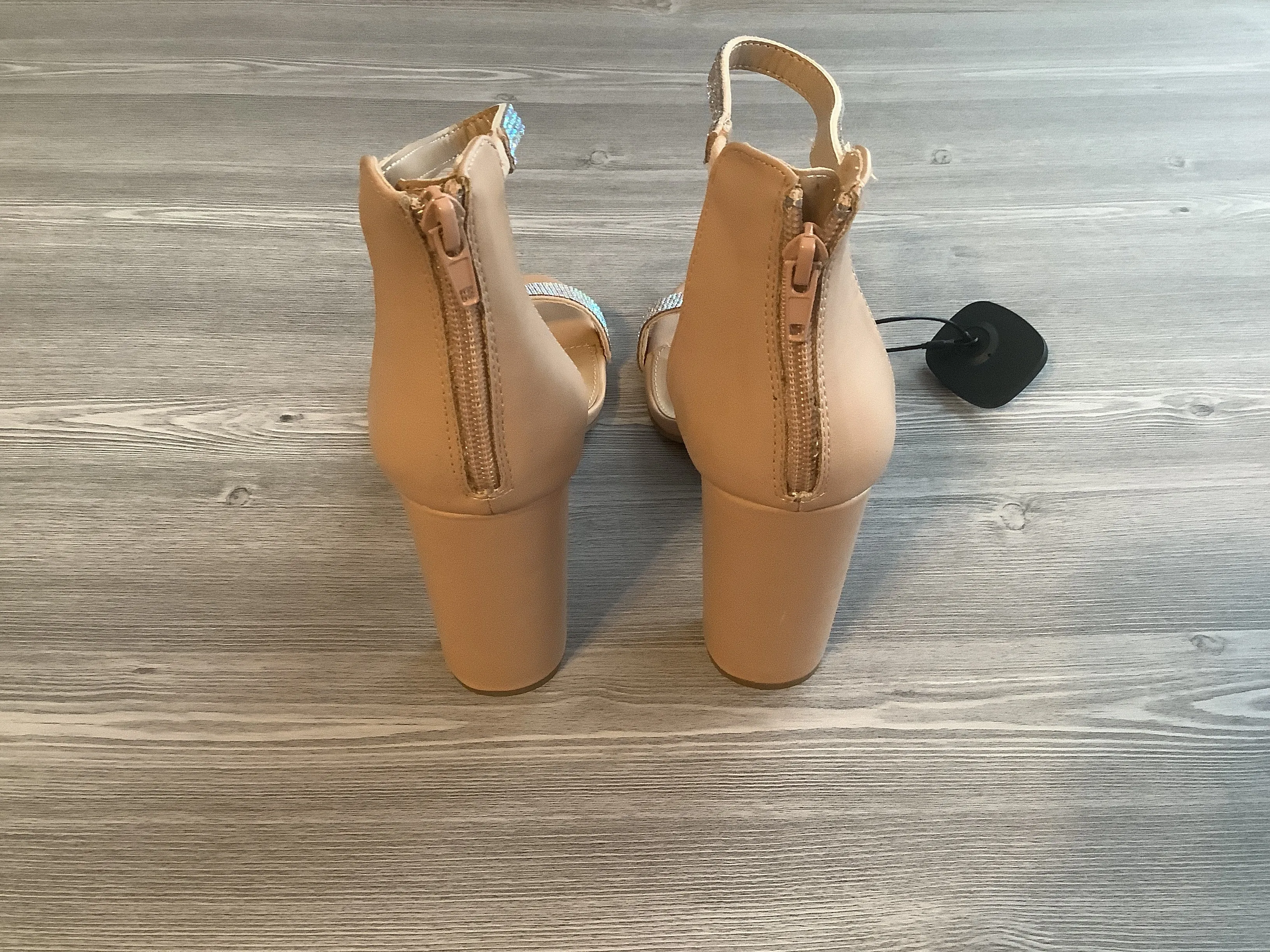 Beige Shoes Heels Block Charlotte Russe, Size 10