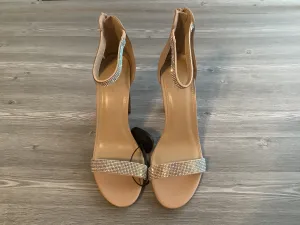 Beige Shoes Heels Block Charlotte Russe, Size 10