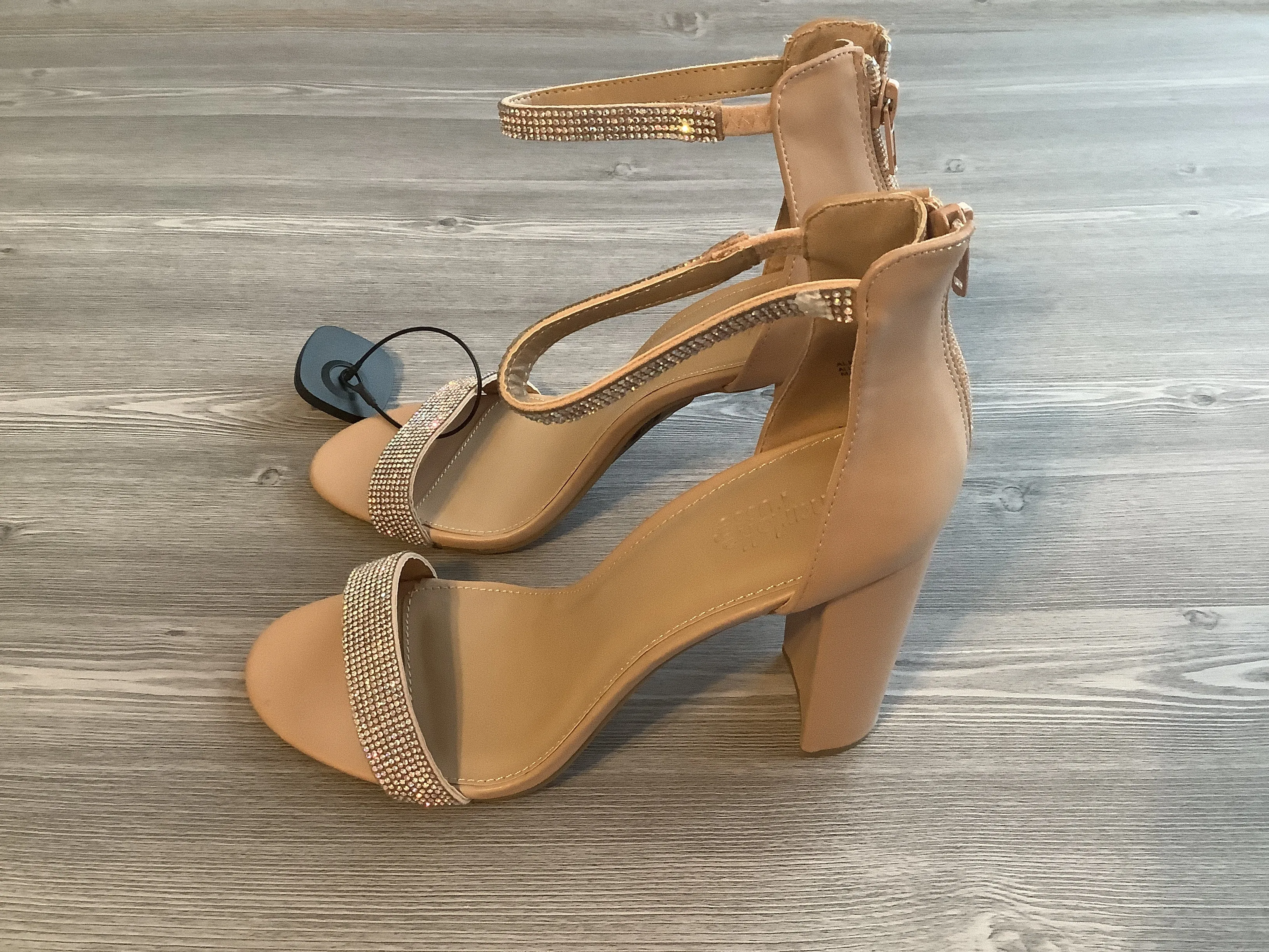 Beige Shoes Heels Block Charlotte Russe, Size 10