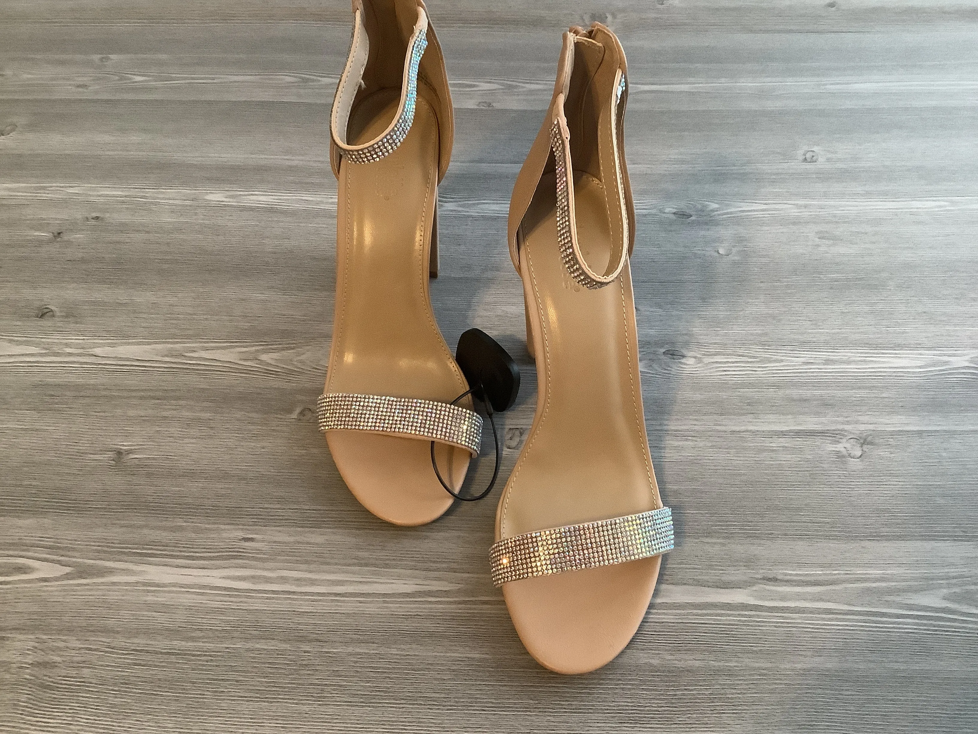 Beige Shoes Heels Block Charlotte Russe, Size 10