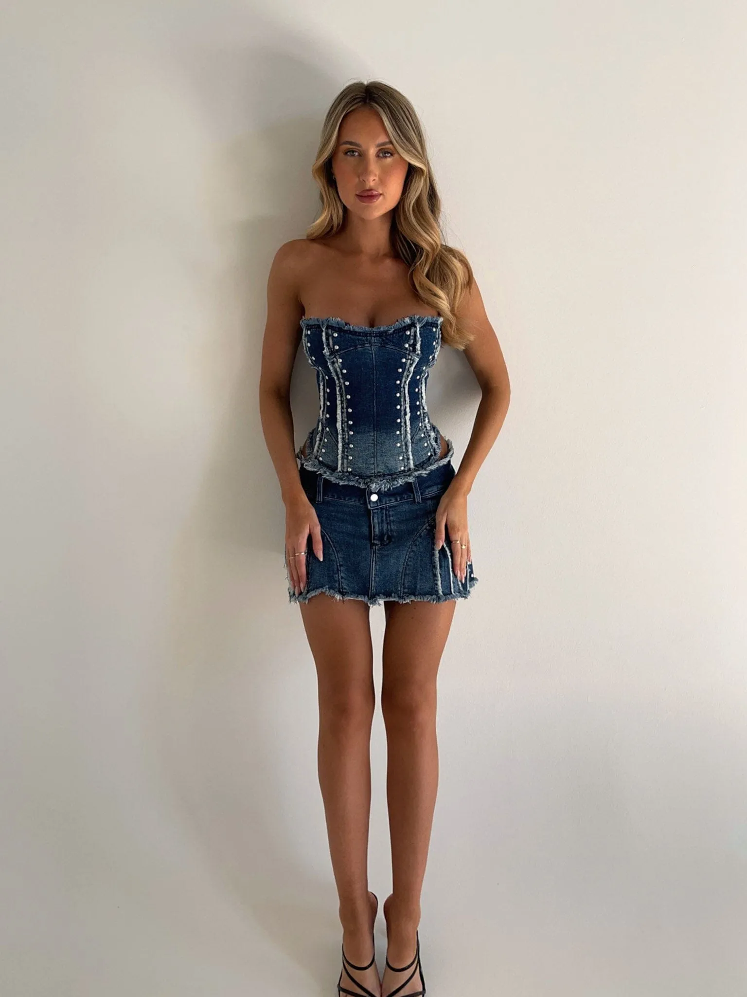 BENTLEY CORSET TOP DENIM