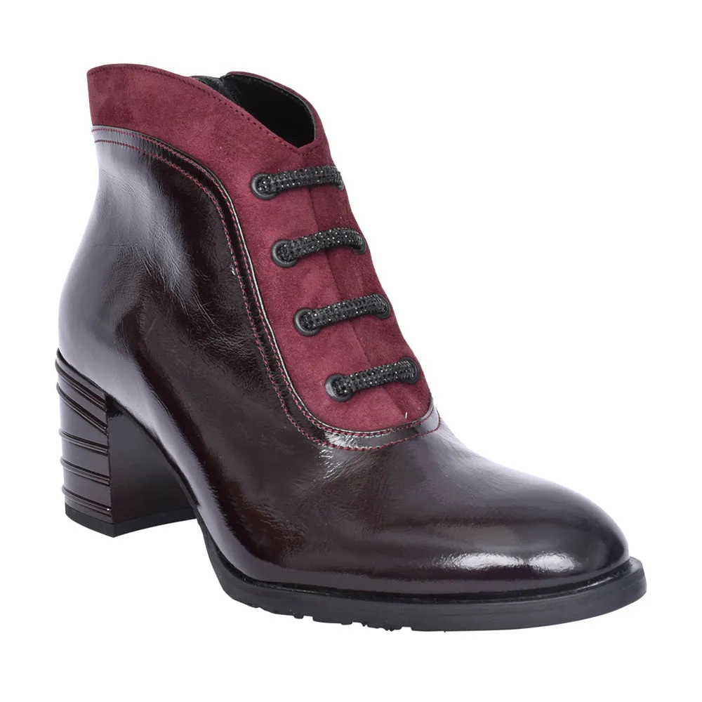 Bioeco Womens Ankle Boot 7773 Burgundy Patent