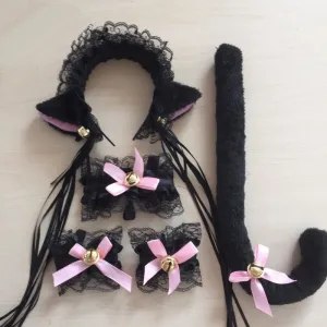 Black & Pink Kitten Play Set