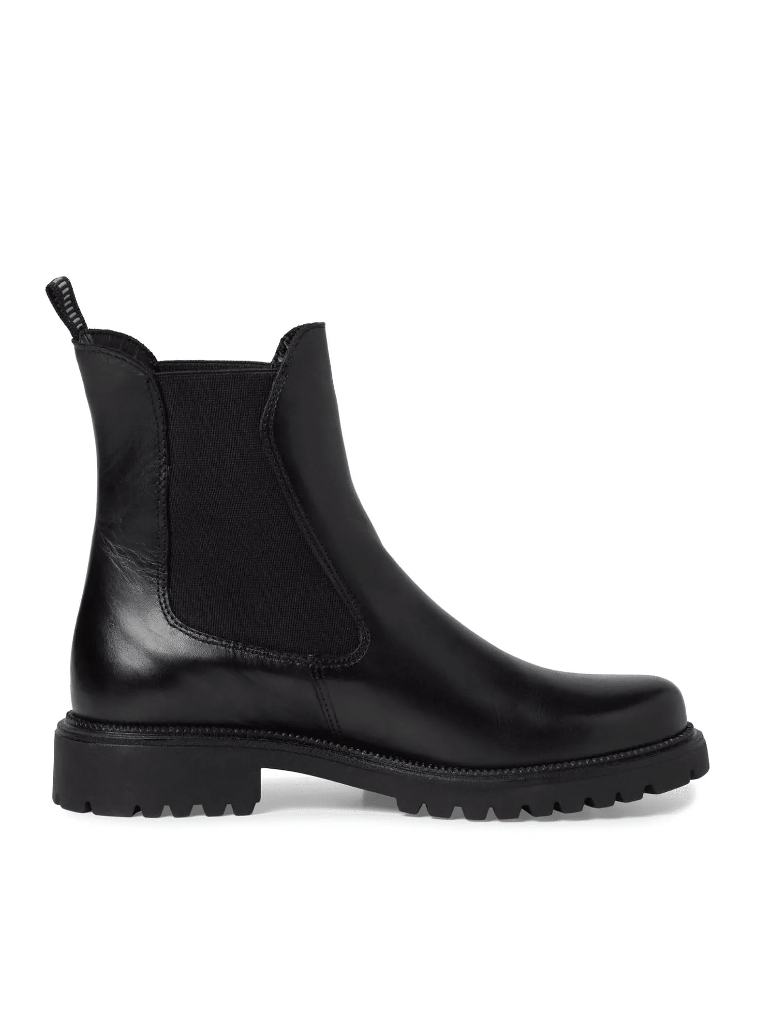 Black Leather Chelsea Boots