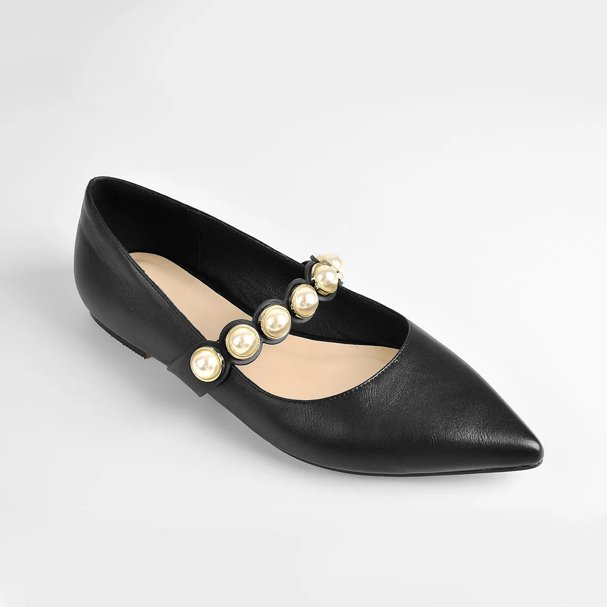 Black Pearl Strap Flat