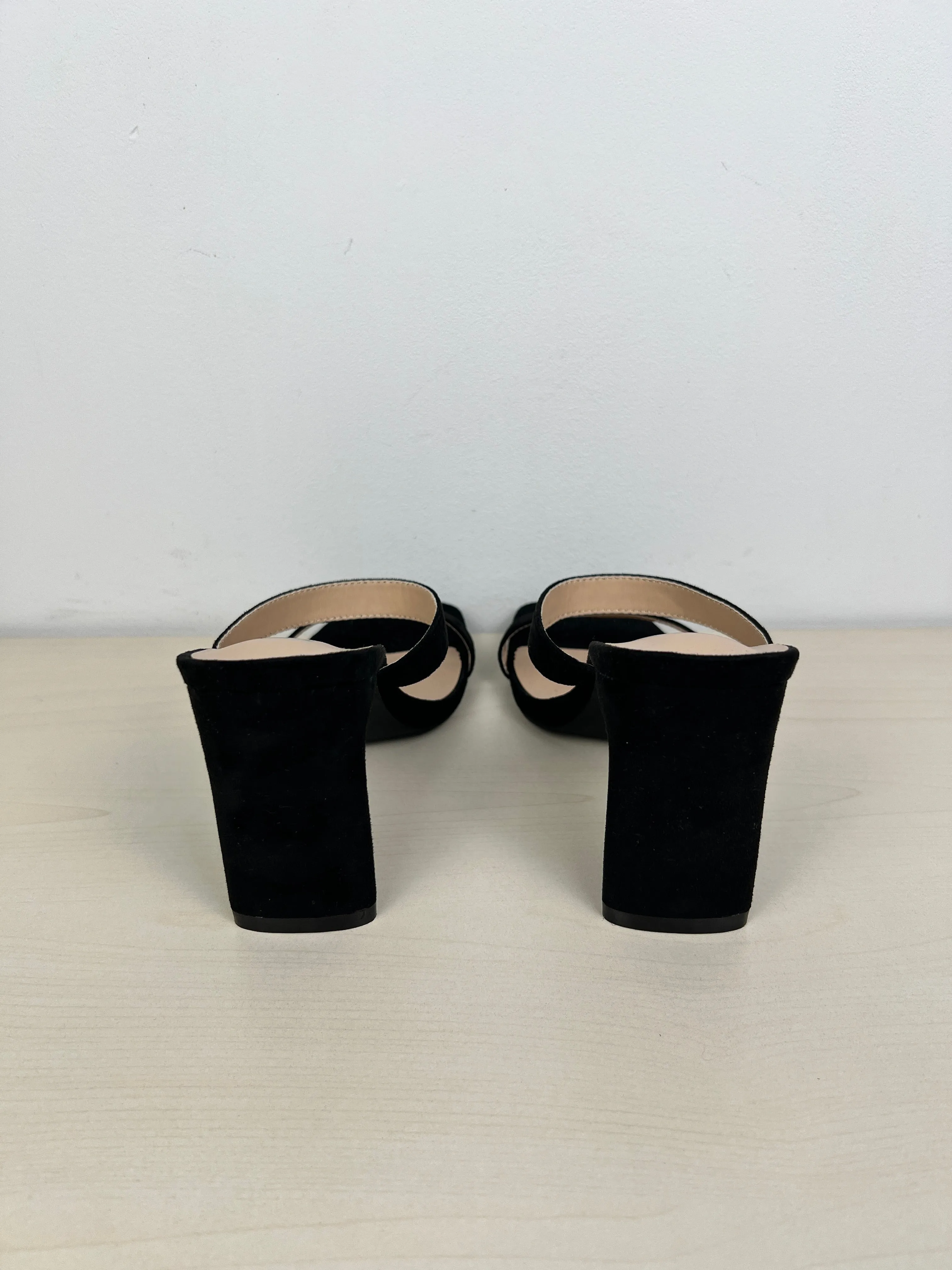 Black Sandals Heels Block MM, Size 7