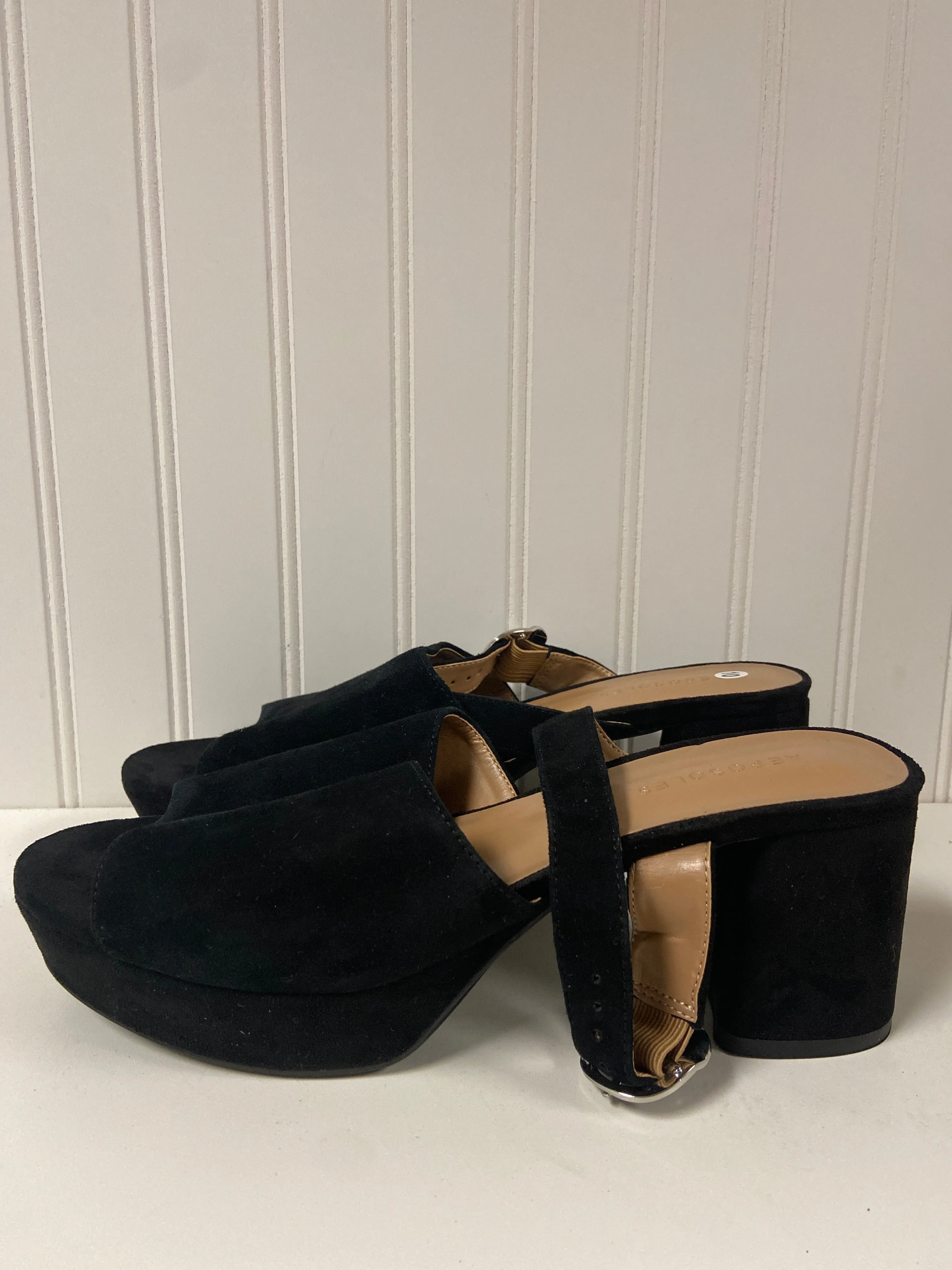 Black Shoes Heels Block Aerosoles, Size 10