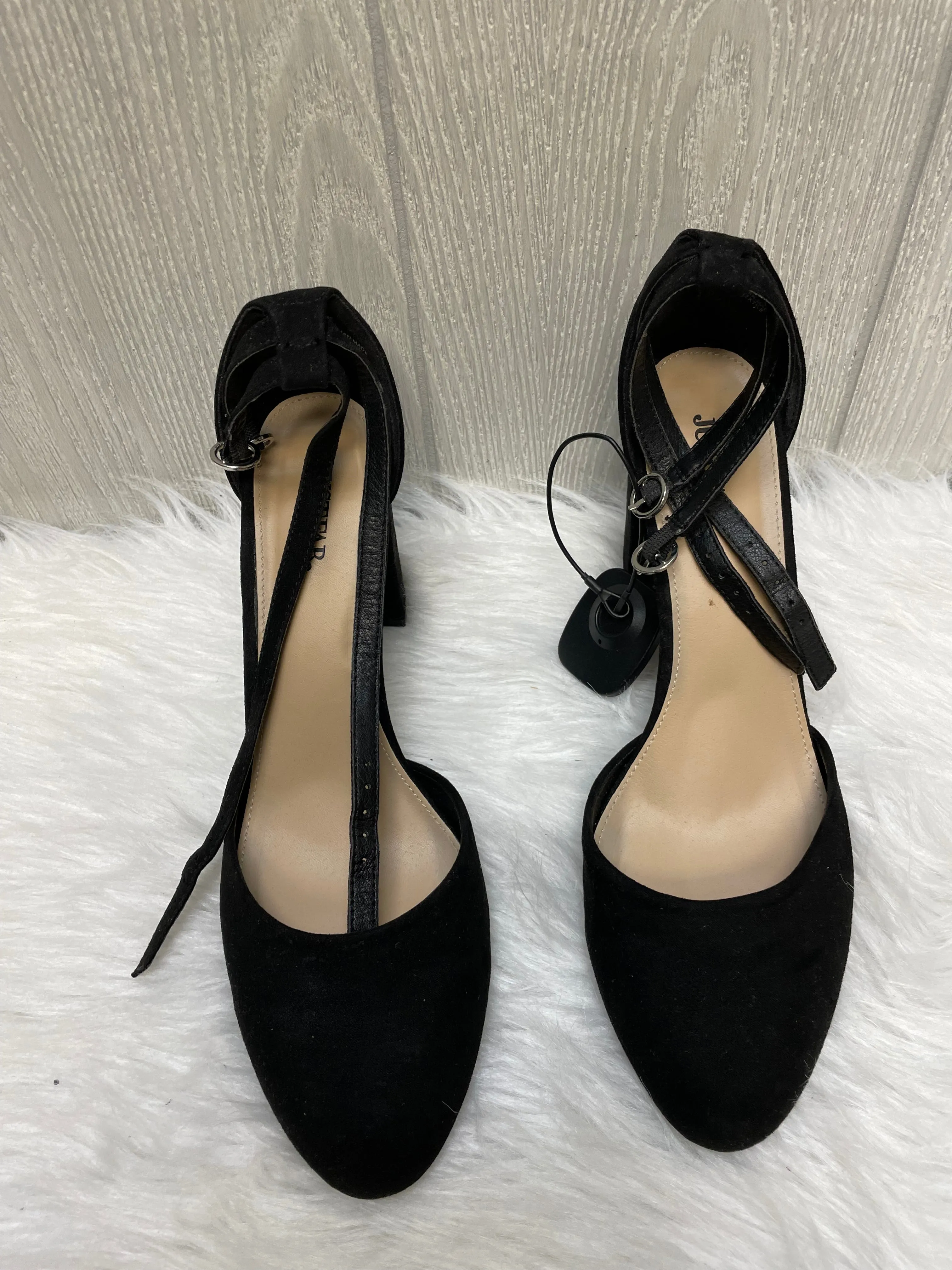 Black Shoes Heels Block Just Fab, Size 11