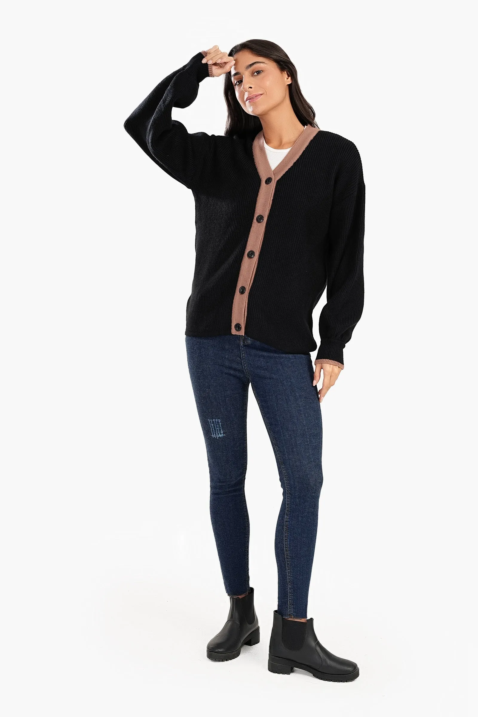 Black Trico Lounge Cardigan