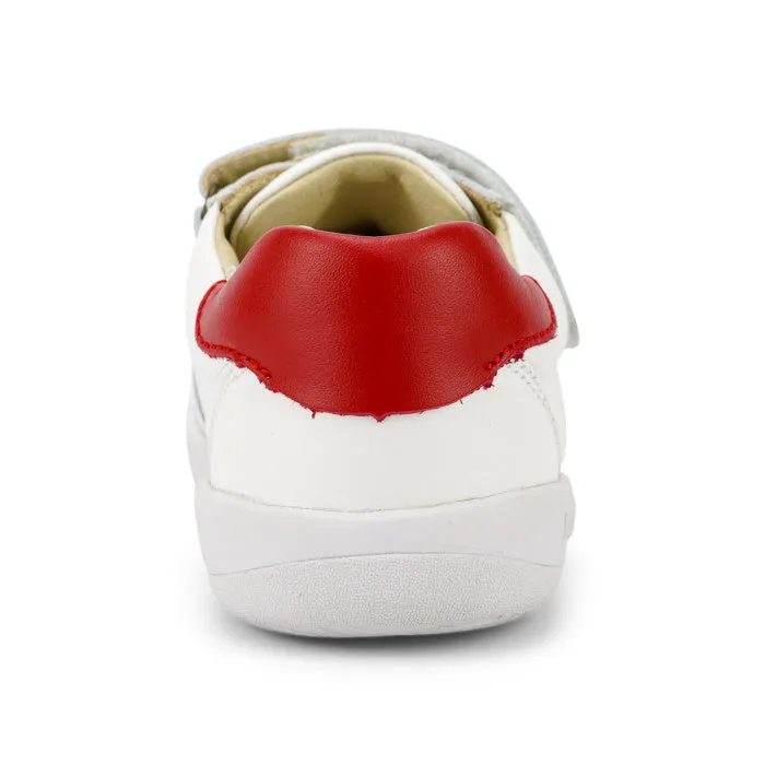 Bobux Kids Plus KP Riley Sneaker White Red