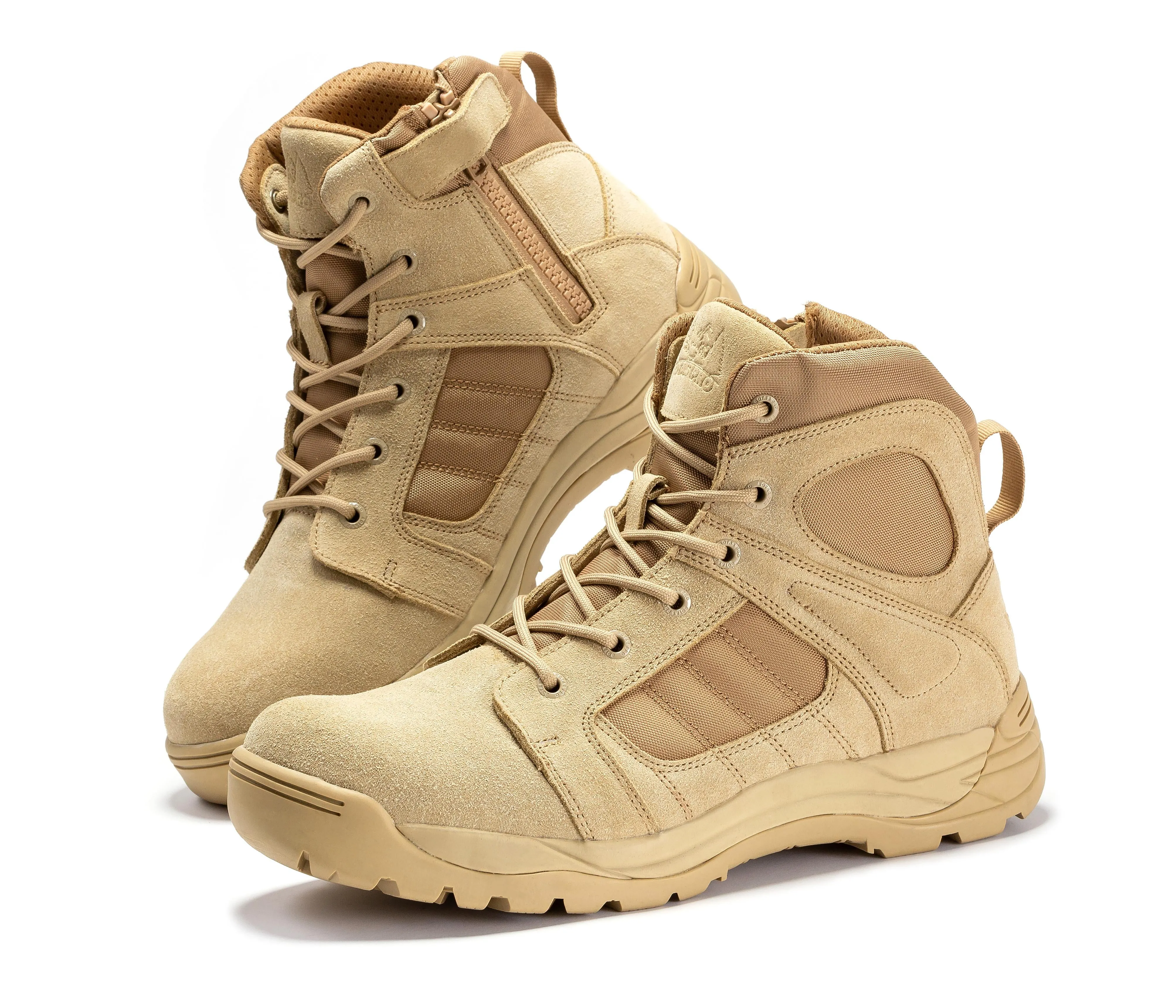 Botas Pro Sand Men's 6 inch Side Zipper Rubber Sole Tactical Boots BMP110