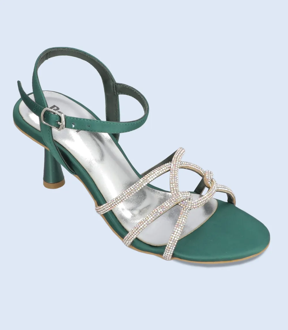 BW10071-GREEN-Women Sandal Heel