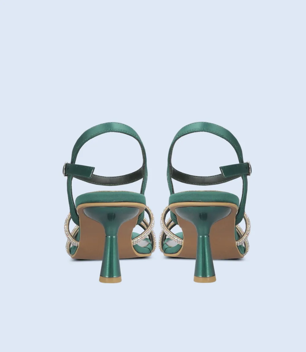 BW10071-GREEN-Women Sandal Heel