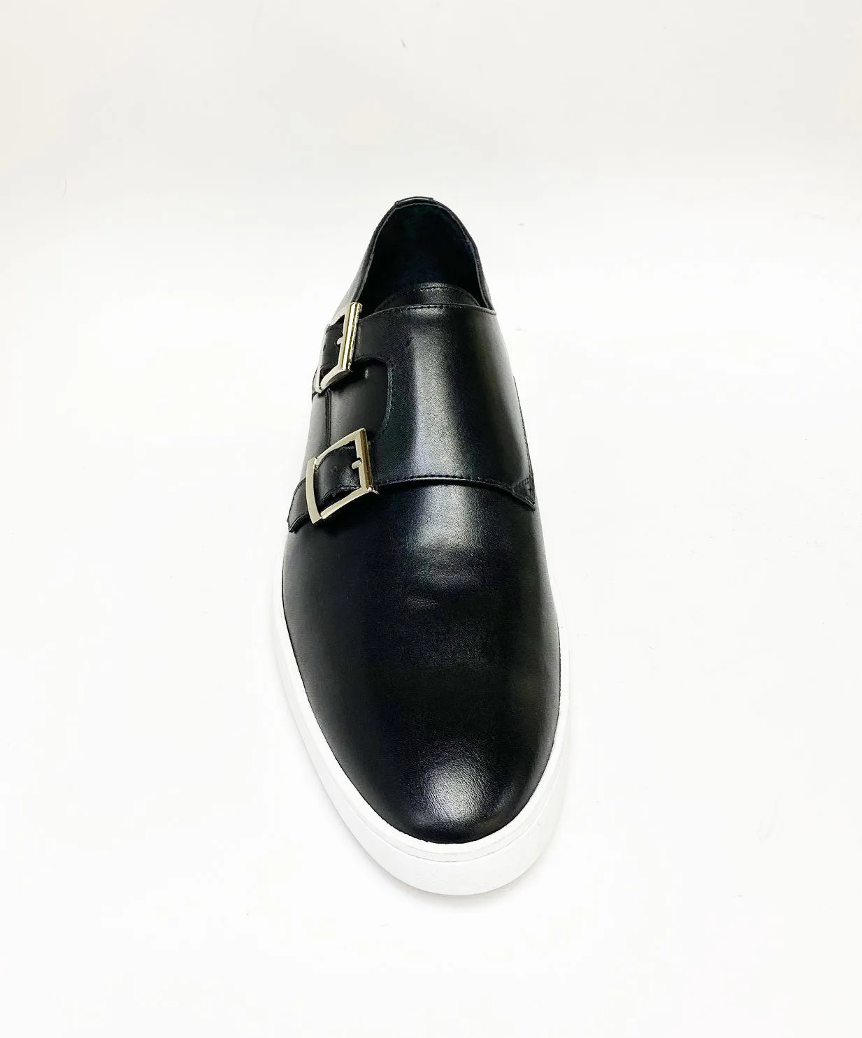 Calfskin Double Monkstrap Shoe Black