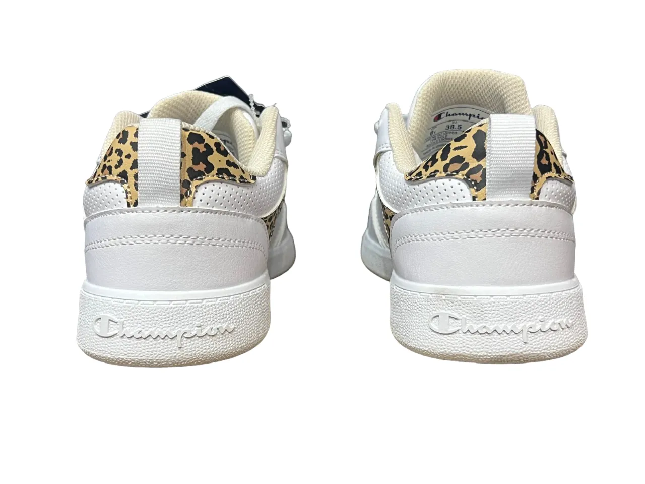 Champions Lore Girls White Sneaker with Leopard Print