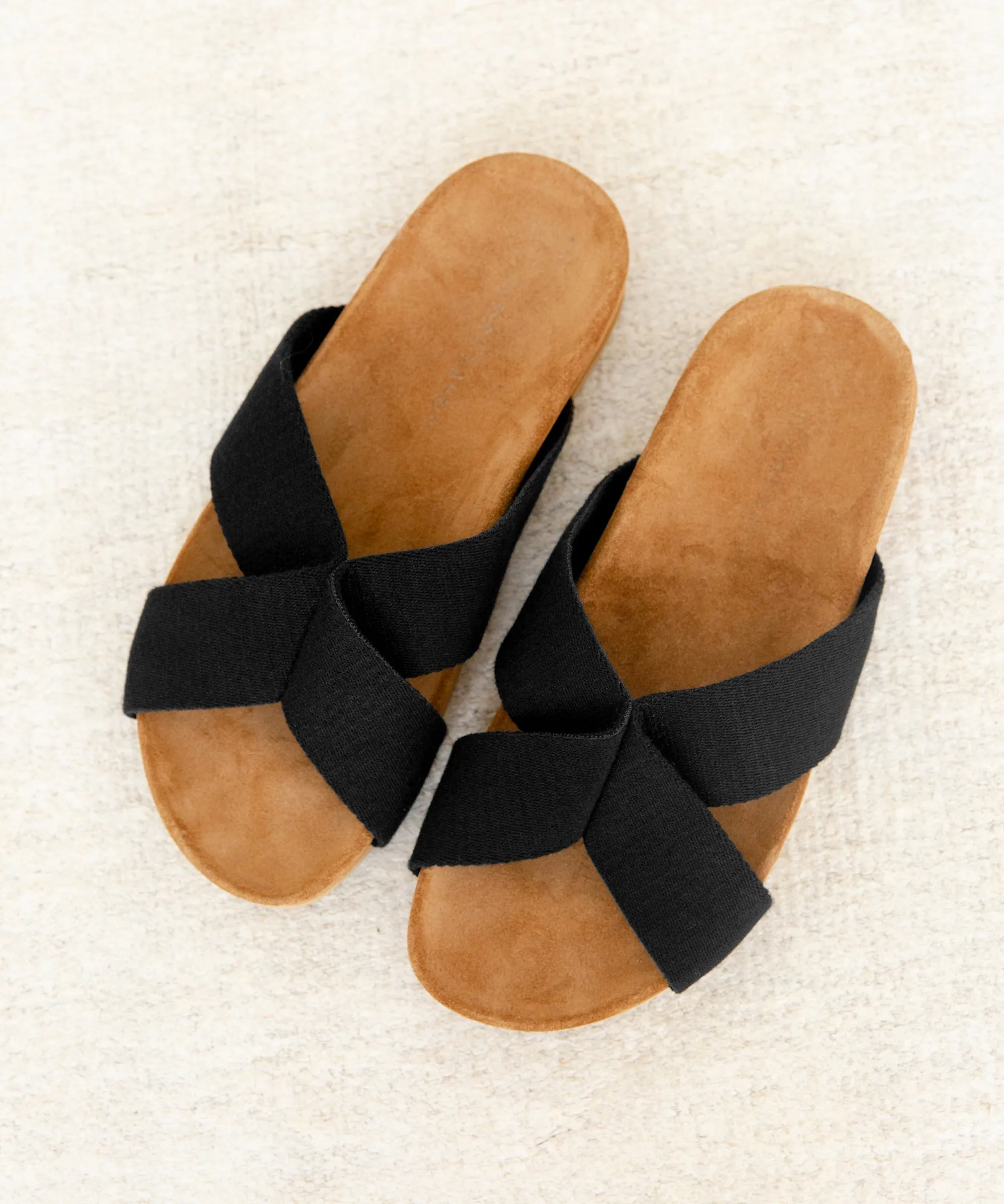 Cotton Crossover Sandal