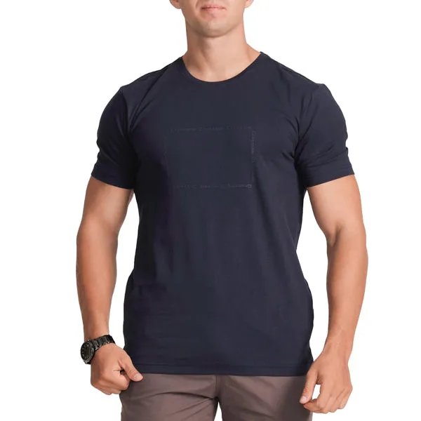 Crew Neck Slim Fit T-Shirt-Blue Depths