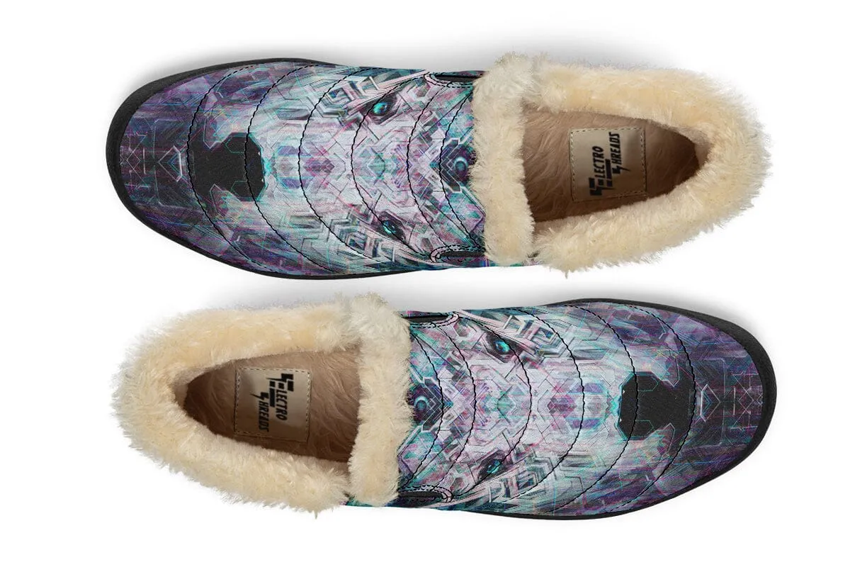 Crystal Wolf Winter Slippers