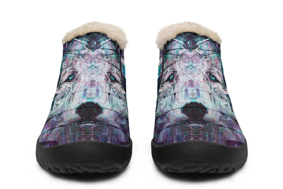 Crystal Wolf Winter Slippers