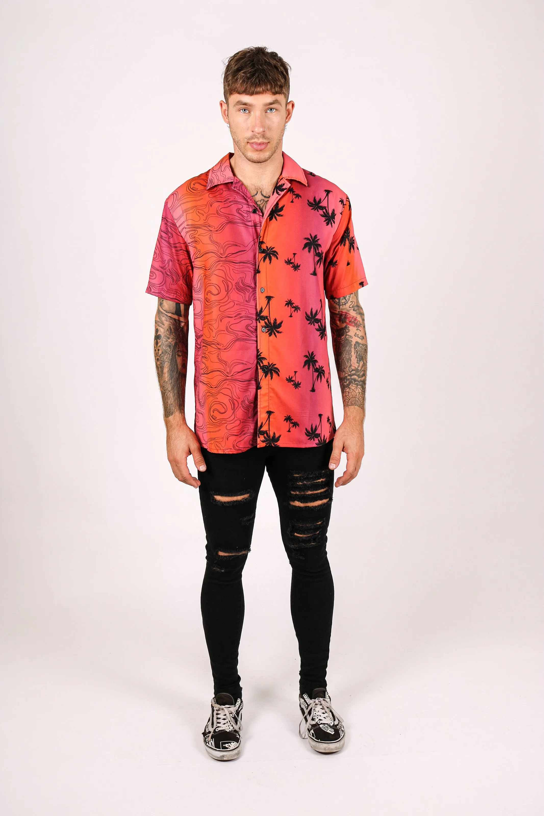 Cuba Hawaiian Resort Shirt With Split Print