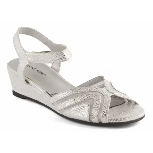 David Tate Admire Silver Wedge Heel (Women's)