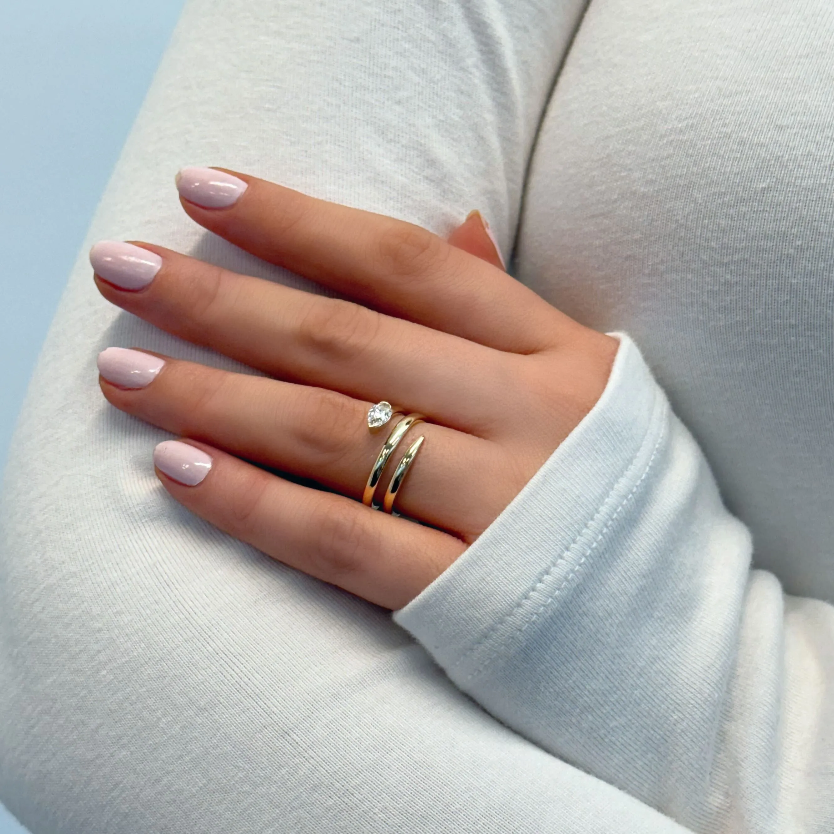 Diamond Pear Wrap Ring