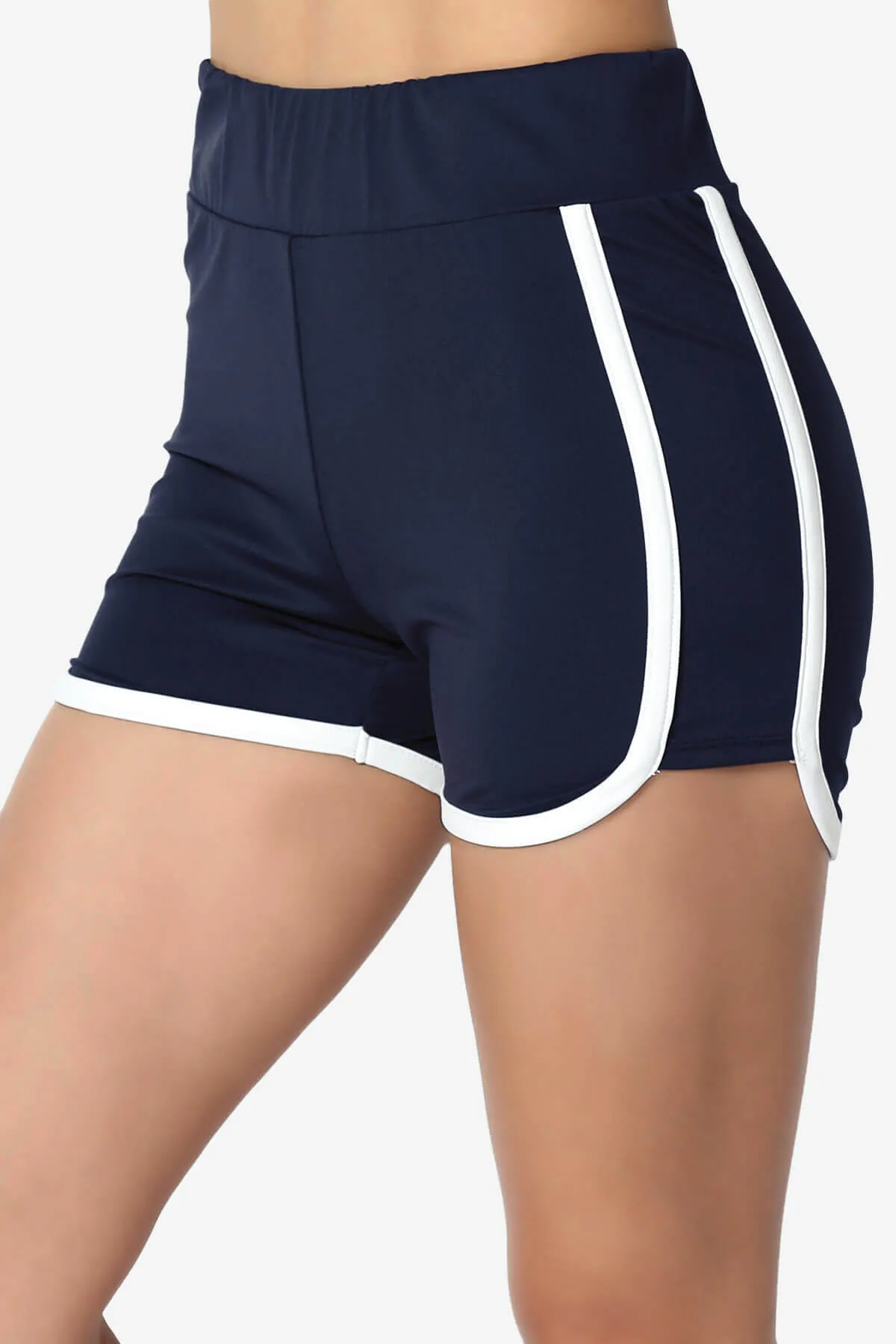 Dovie Athletic Contrast Trim Dolphin Shorts