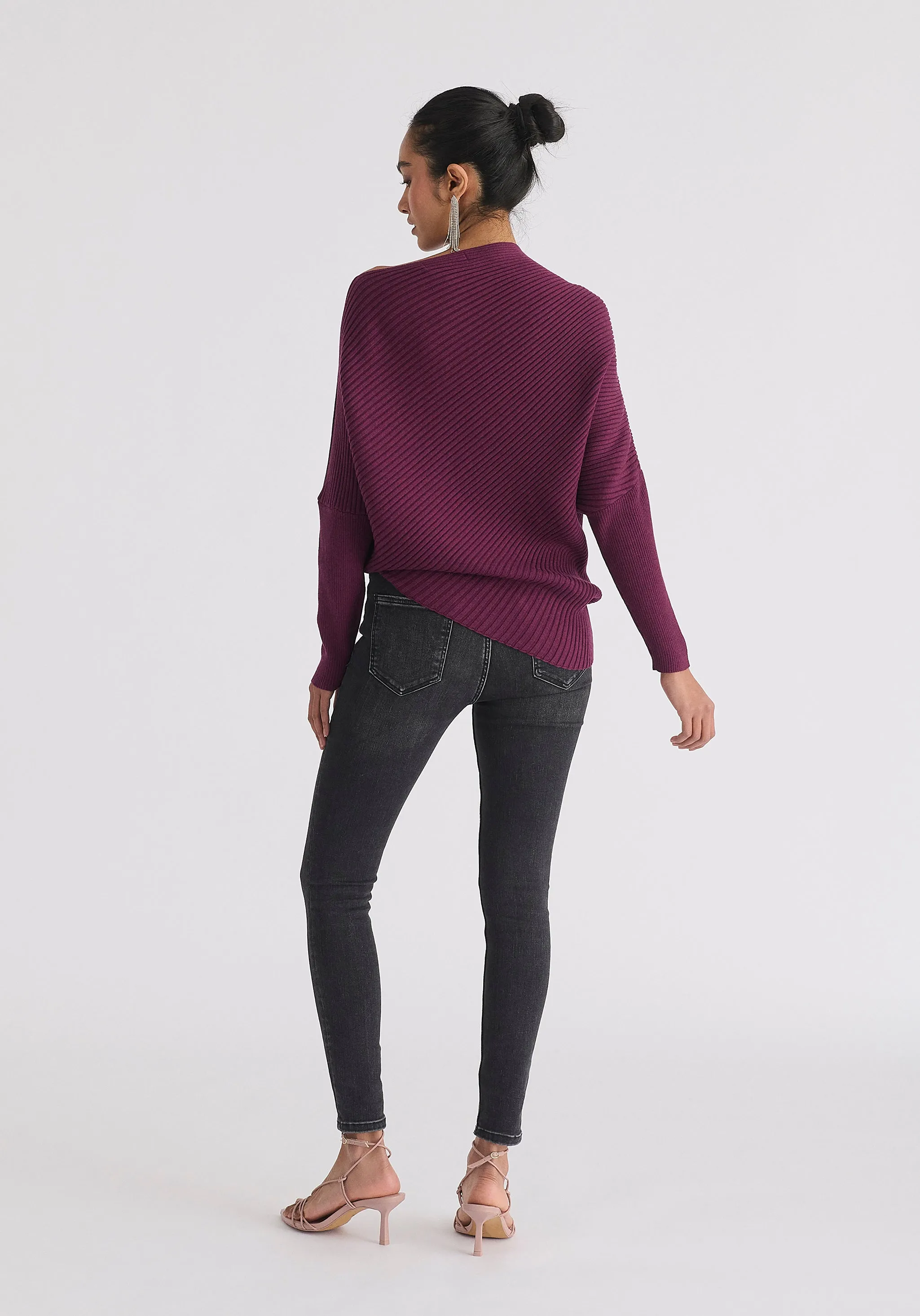 Draped Knitted Jumper