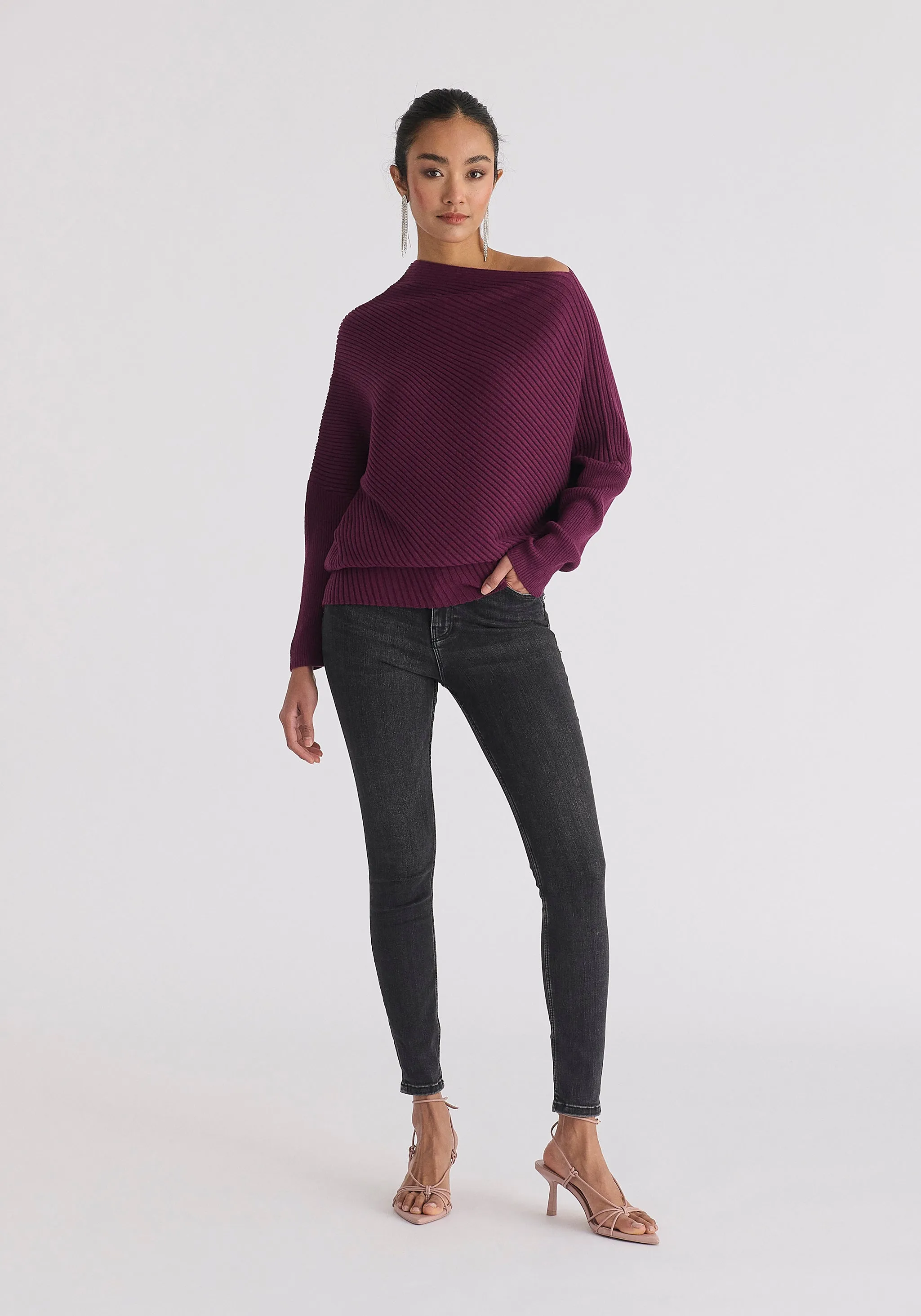 Draped Knitted Jumper