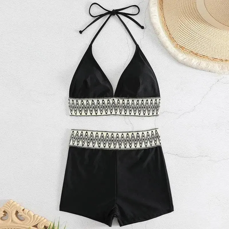 Fashionable Swimwear with High Waist Boxers for Comfort and Style