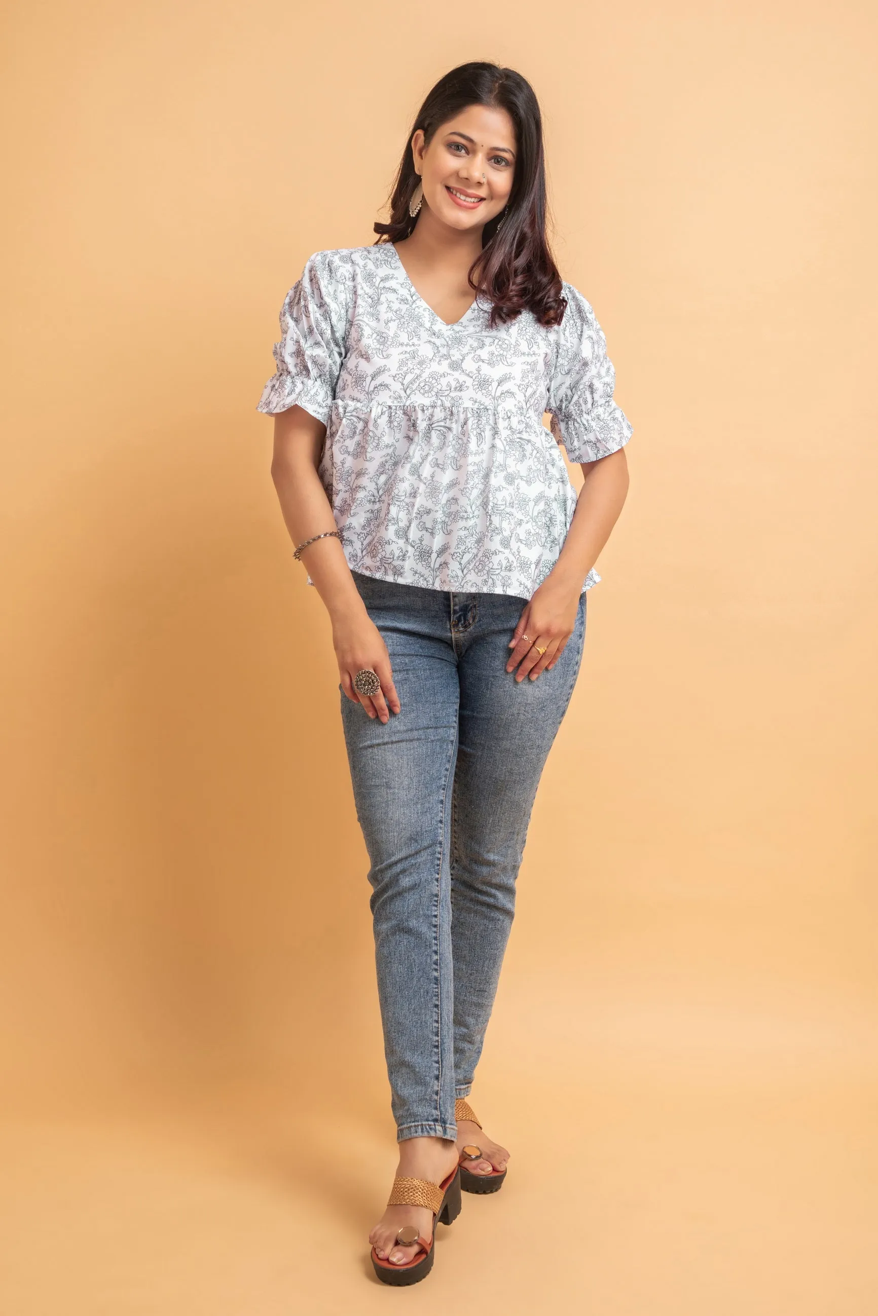 Flared Rayon Top for Effortless Style and Comfort