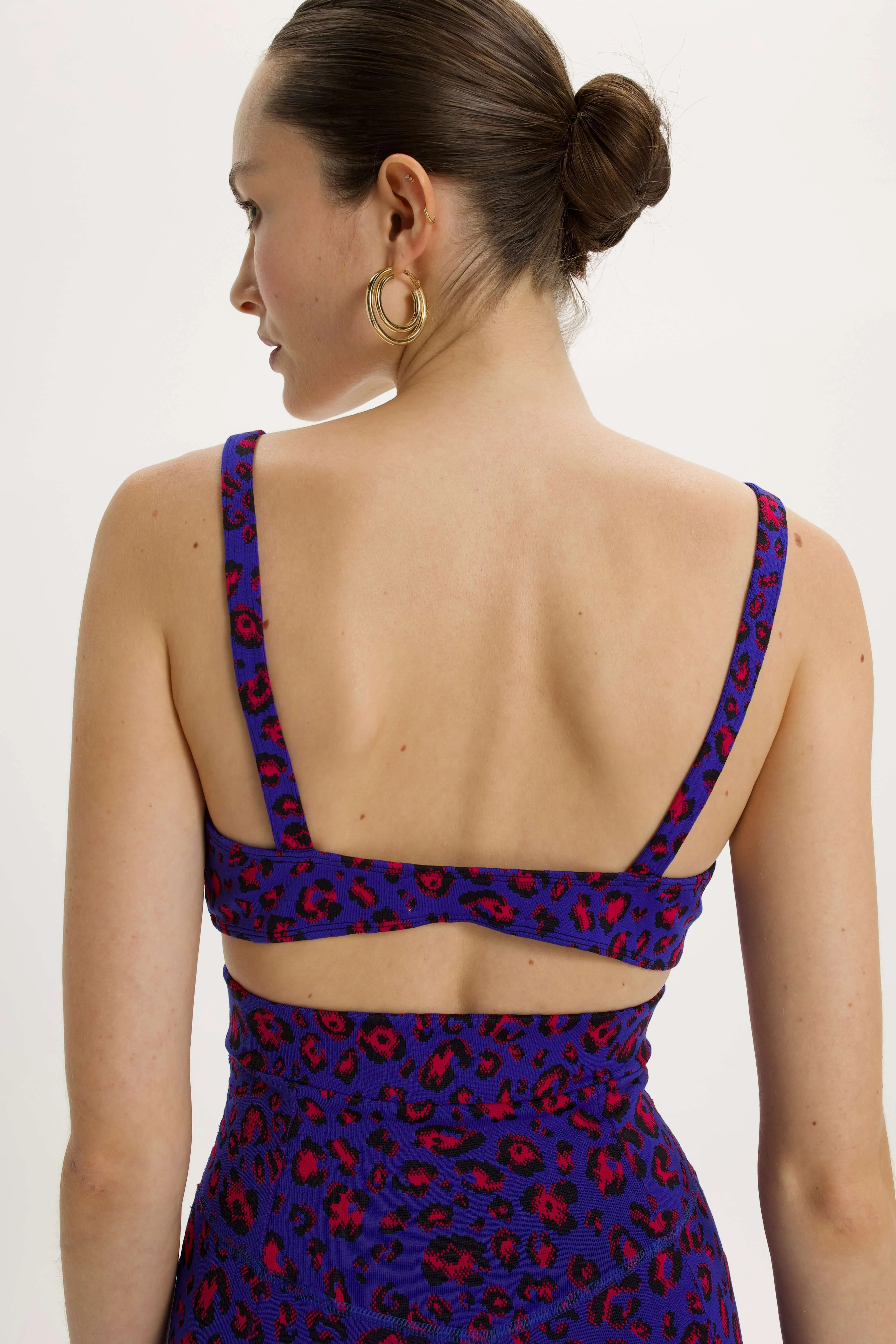 Gala Sports Bra in Leopard Arctic Jersey