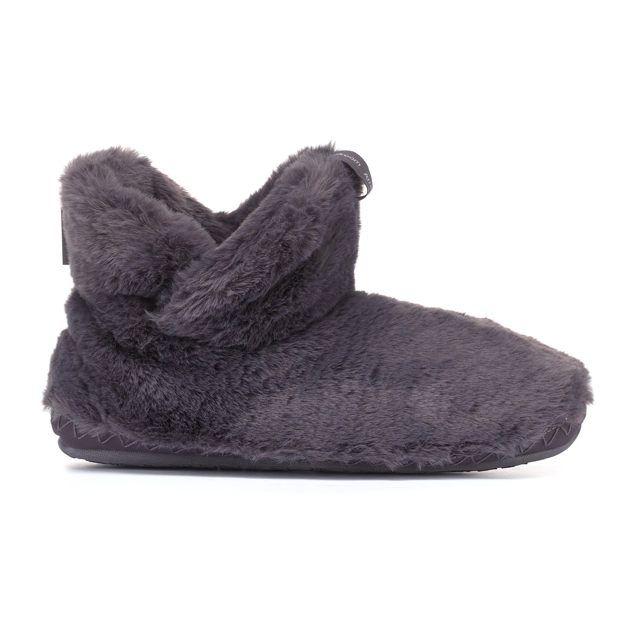 Harriet - 100% Recycled High Density Faux Fur Slipper Boot - Ink