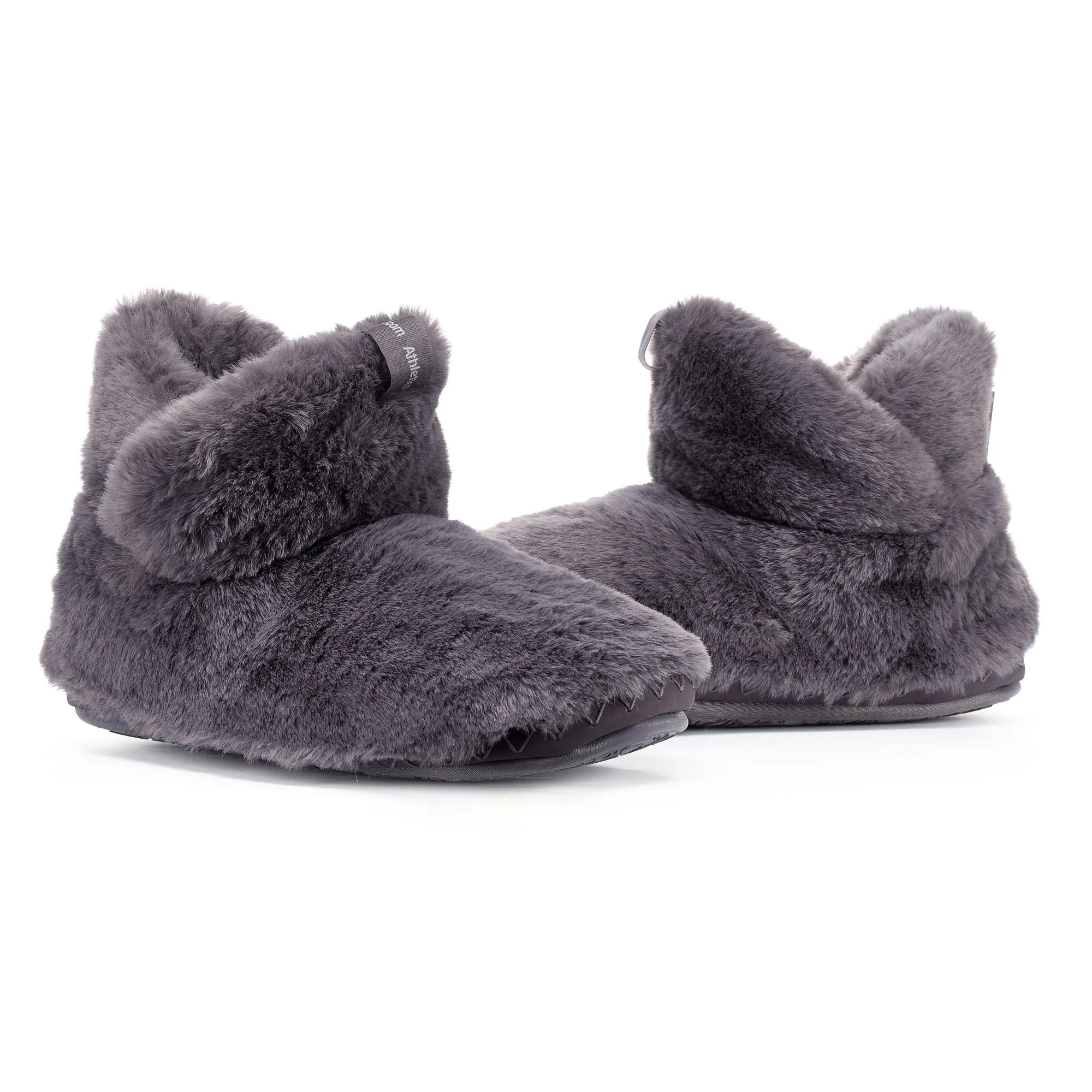 Harriet - 100% Recycled High Density Faux Fur Slipper Boot - Ink