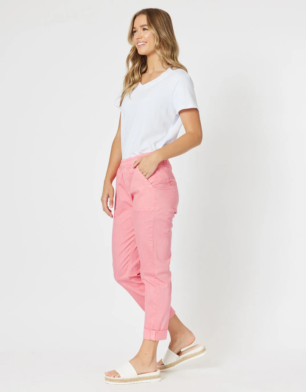 Isabella Cotton Pant - Pink