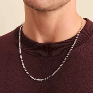 J Figaro Silver Chain For Men