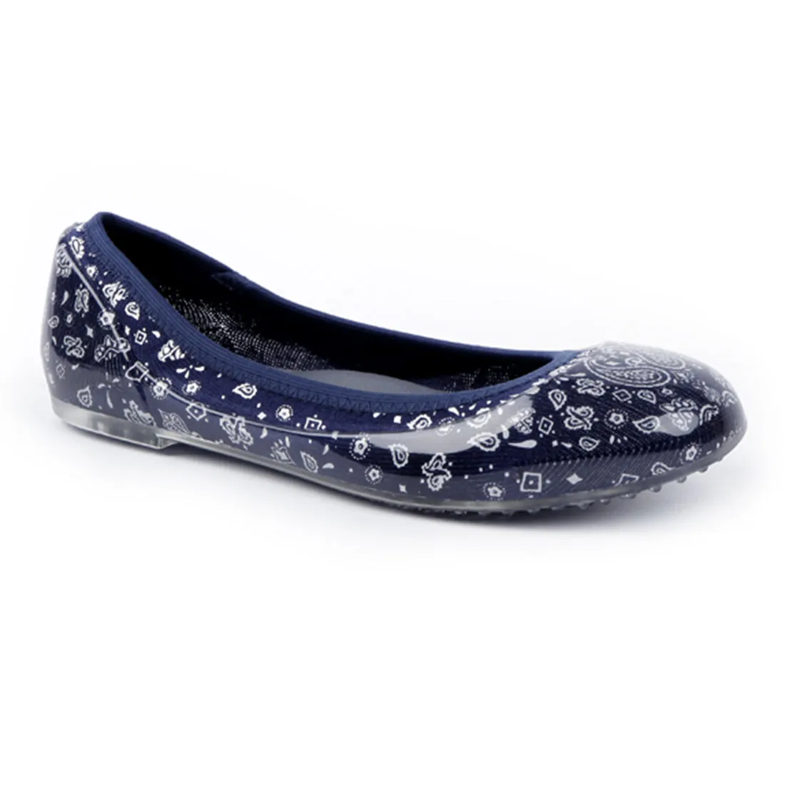 ja-vie Navy Bandana jelly flats shoes